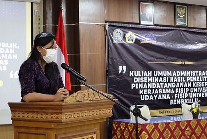 “FISIP Universitas Udayana-FISIP Universitas Bengkulu Gelar Kuliah Umum, Diseminasi Hasil Penelitian, dan Penandatanganan Kesepahaman Kerja Sama”