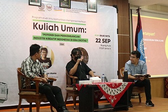 Kuliah Umum Prodi Ilmu Komunikasi: Era digital dan Industri Kreatif Indonesia